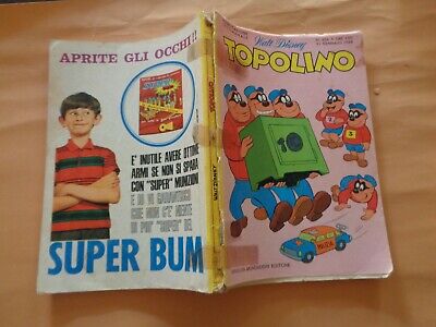 Topolino N° 634 Originale Mondadori/Disney Discreto 1968 Bollini