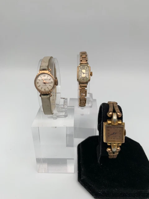 Lot De 2 Montres Femme Yann Telda - Boîtier Et Bracelet Plaqué Or - Mécanique Vintage