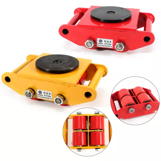 Rotation Heavy Duty Machine Machinery Mover Dolly Skate Roller Move 13200lb 360°
