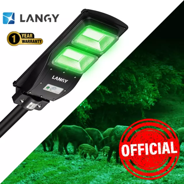 LANGY Solar hog light for hunting ,motion active green Light for Hunting