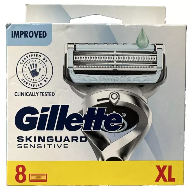 Gillette Skinguard Sensitive Razor Blades for Men - 8 Refills original