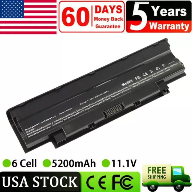 Battery J1KND for Dell Inspiron N5010 N4010 M5030 N5110 N7010 N7110 N3010 5200mA