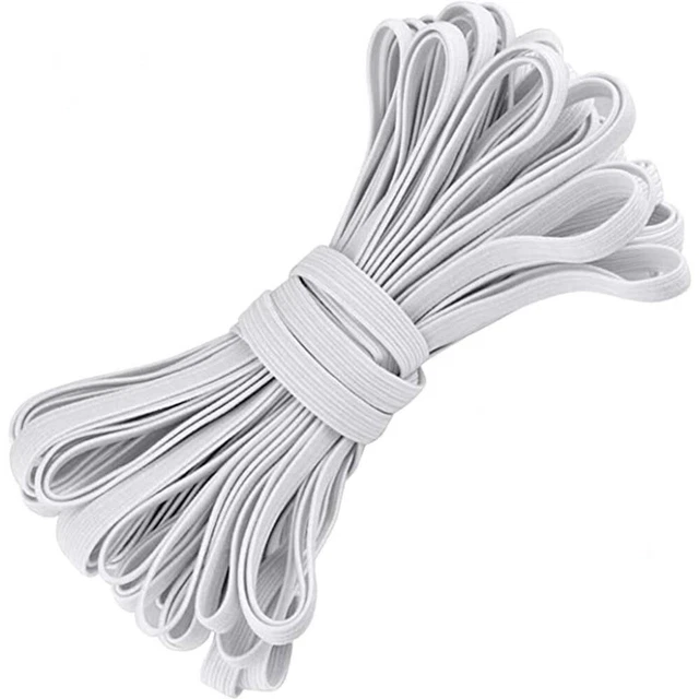 Geflochten elastisch - 10m - weiß (6 mm)