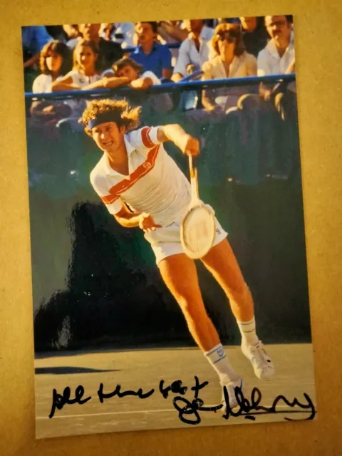 John McEnroe autographed 4x6 photo Tennis
