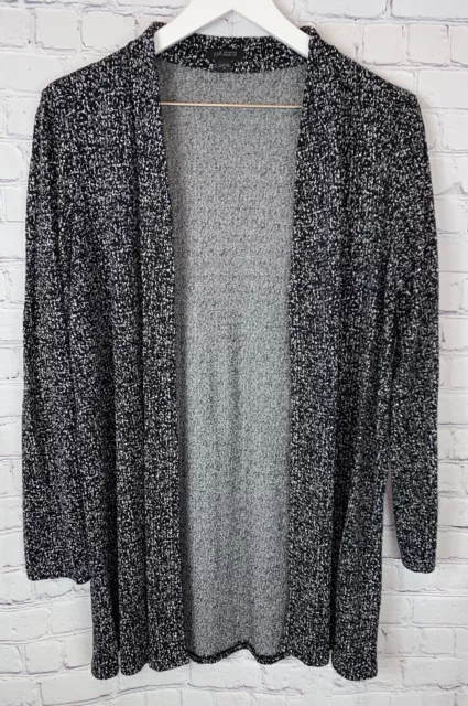 J. JILL WEAREVER COLLECTION Womens' Black Long Cardigan Knit Sweater Size Medium