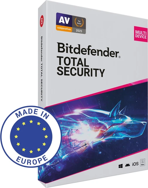 BITDEFENDER TOTAL SECURITY 2026 10 Dispositivi 2 Anni PC/Mac/iOS ...