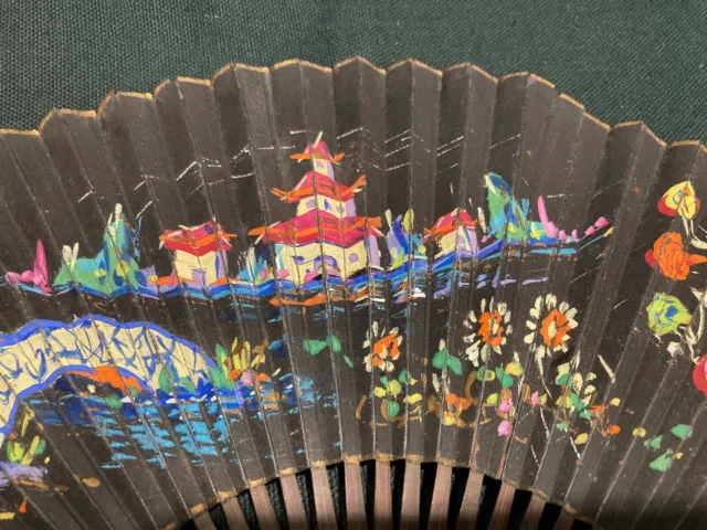 Antique 12 1/2" Hand Fan.  Very Good Condition.