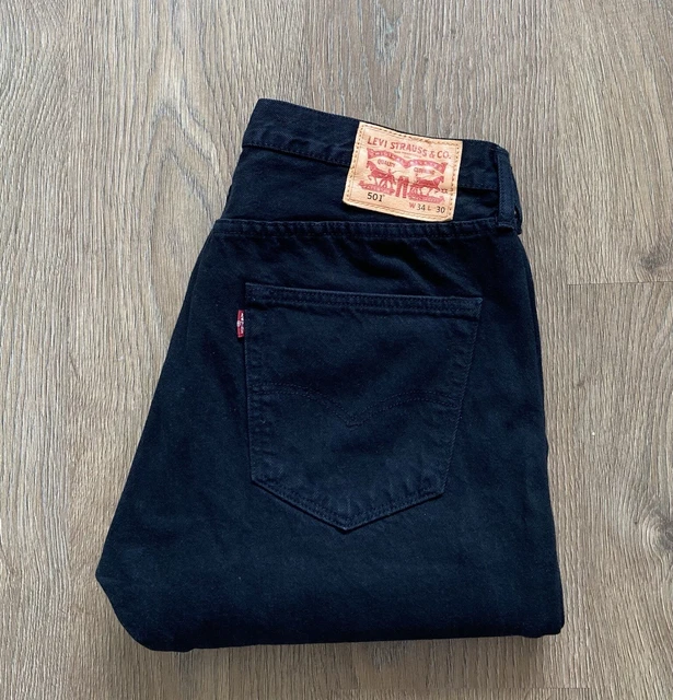 MENS LEVI STRAUSS & Co 501 Jeans Size W34 L30 Straight Indigo