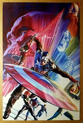 Captain America Black Widow Falcon Nick Fury Marvel Comic Poster by Alex Ross