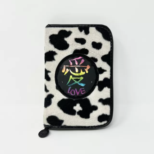 Vintage Lisa Frank Planner Smiley Face Rainbows Denim Agenda Wallet Bag 
