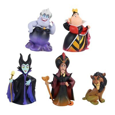 Disney Villains Figures Set - Sirenetta Re Leone Aladdin Alice Maleficent