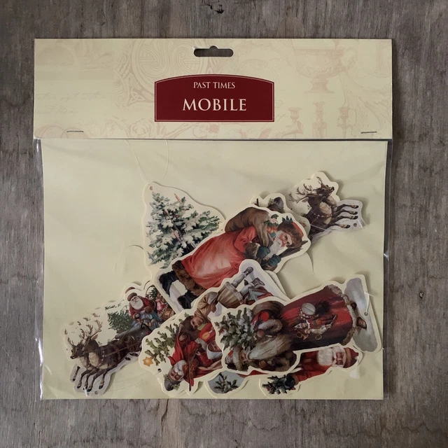 Vintage Past Times Christmas Mobile Father Christmas Figures Sealed Unopened BN