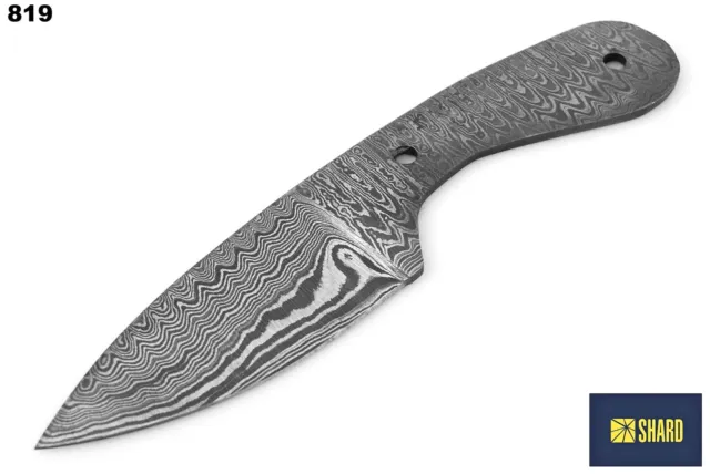 CUSTOM HAND FORGED Damascus Steel Skinner Blank Blade for Knife Making Supplies