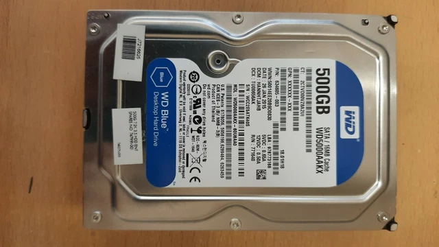 Hard Disk Interno Western Digital 500GB 2.5'' SATA III 7200 Rpm Modello WD5000LPLX – Usato Testato