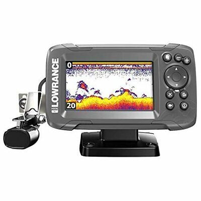 Lowrance Hook2 4 inch Fish Finder Bullet Transducer and GPS Plot 14014-001