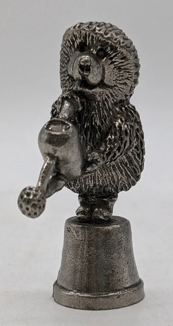 Vintage Silver Hedgehog with Watering Can Figurine