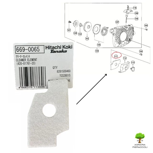 Ricambi Tanaka Per Motosega ECV5601 - Foto 7