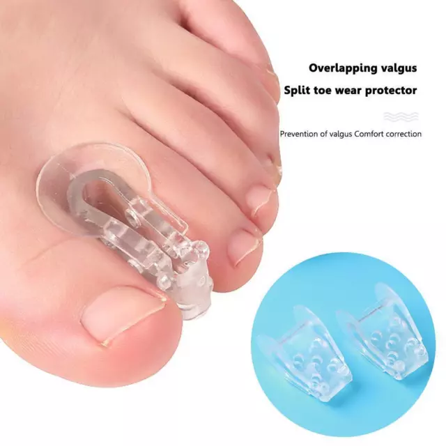 fr 1 Pair Toe Straightener Foot Care Big Toe Separator Toe Spacers for Women & M