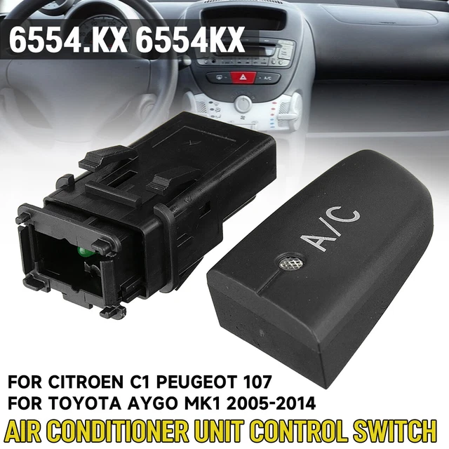 1X Bouton Interrupteur Climatisation pour Citroen C1 Peugeot 107 - 6554KX