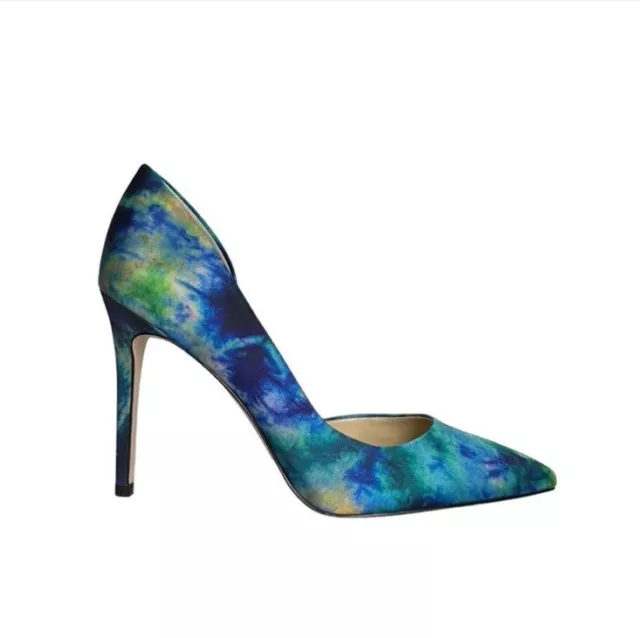 New Jessica Simpson Prizma d'Orsay Tie-Die Blue & Green Pump Size: 8.5 JS-PHEONA