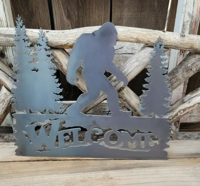 Big Foot Welcome Sign/Metal/Porch/Patio/Home/Décor/Cabin/Lodge/Sasquatch