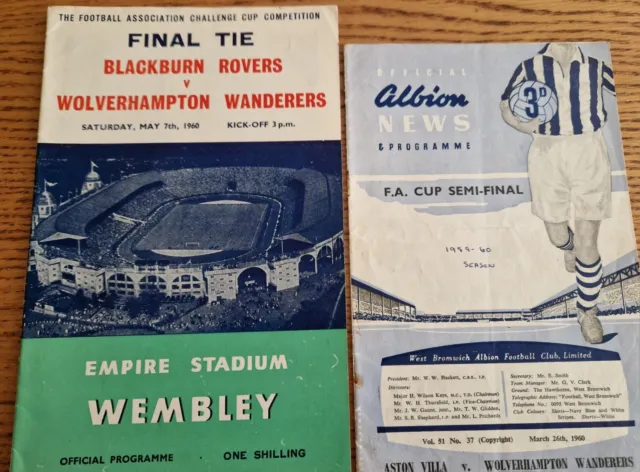 1960 FA CUP FINAL PROGRAMME - Wolverhampton Wanderers v Blackburn Rovers