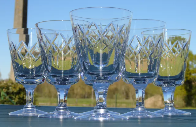Lorraine Lemberg? Val Saint Lambert?- Service de 6 verres à vin blanc en cristal