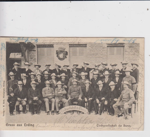 AK Erding Herzogstadt Oberbayern - Tischgesellschaft die Buren Boere 1903