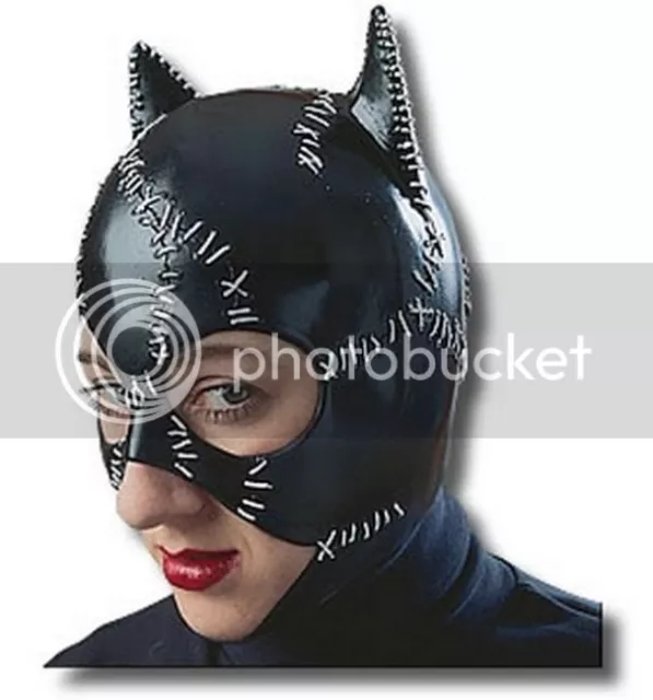 Donna Batman Adulti Ritorni Nero Catwoman Costume Maschera