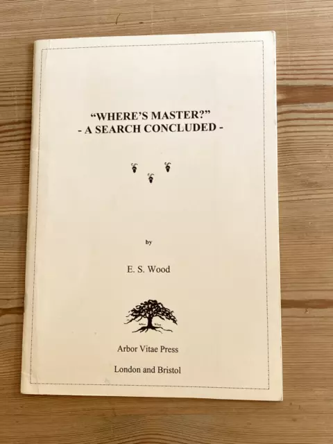 Wire Fox Terrier Ltd Ed Dog Book "Where's Master A Search Concluded" By Wood