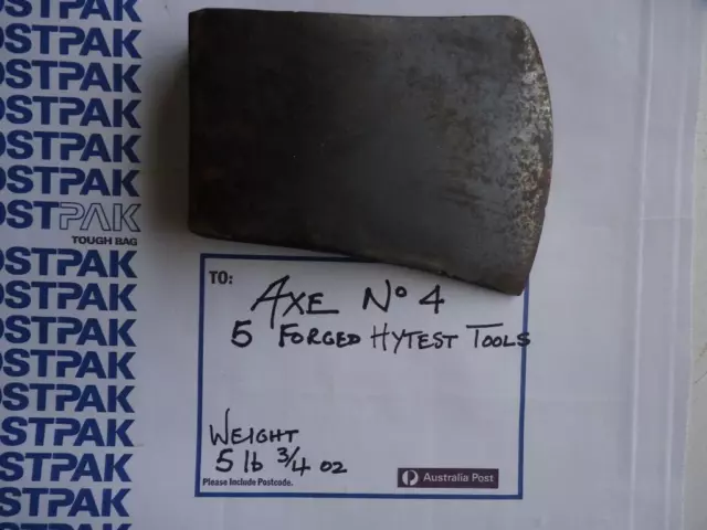 VINTAGE AXE HEAD - '5 FORGED HYTEST TOOLS'  - (AXE No 4)