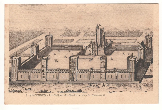 Cpa 94 - Vincennes : Château De Charles V - Ransonnette (Val-De-Marne)Non Écrite