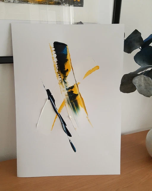 Modern abstract acrylic on paper 30cm/42cm