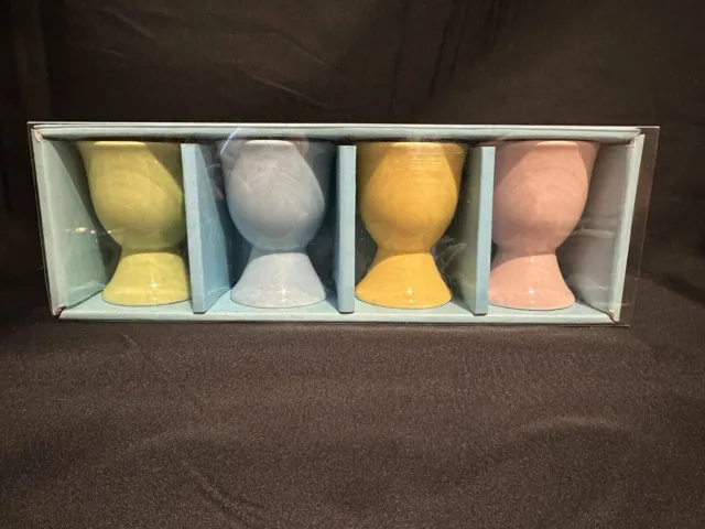 New BIA Cordon Bleu Porcelain  Pastel Spring Colored Egg Cups (Set of 4).