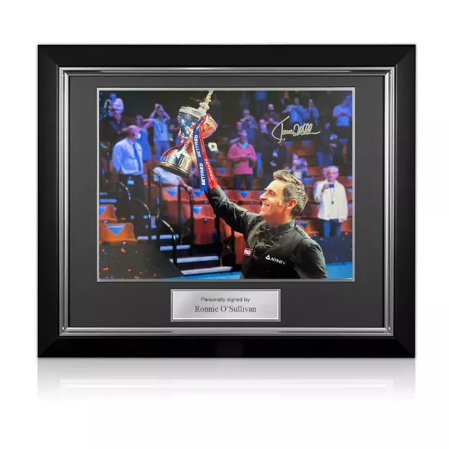 Ronnie O'Sullivan Signed Snooker Photo: 2020 World Champion. Deluxe Frame