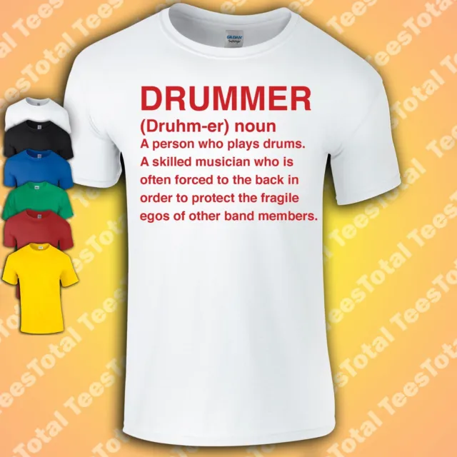 T-shirt definizione batterista | divertente | scherzo | musicista | band | rock