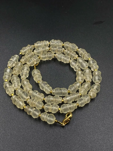 Mauryan culture Ancient antique crystals beads mala necklace rare shape