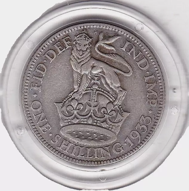 1933   King  George  V   Shilling  (1/-) -  Silver  Coin