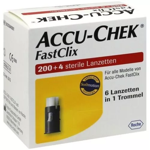 Accu-Chek FastClix Accu Chek 200 + 4 sterile Lanzetten NEU OVP