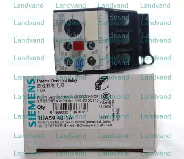 1PC NEW Siemens Thermal overload relay 3UA5940-1A 3UA5 940-1A 1-1.6A