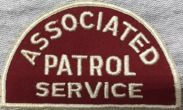 Vintage Patch Uniform Badge Associated Patrol Service Embroidered Collectible