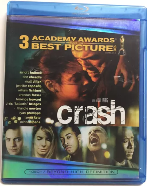 Crash [2004] (Blu-ray,2006,Unrated) Don Cheadle,Sandra Bullock,Not a Scratch!