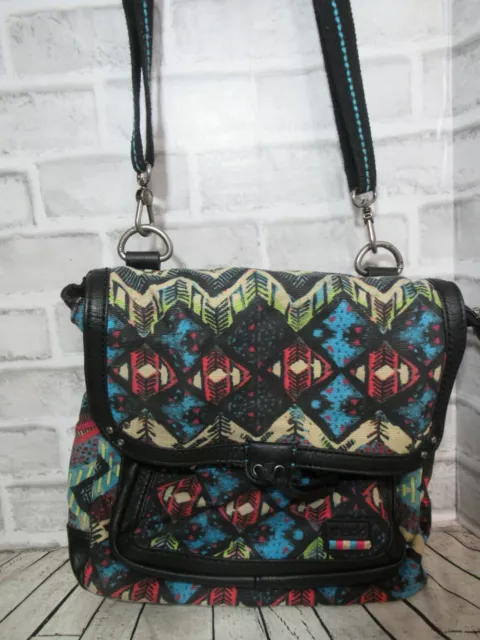 The Sak backpack purse convertible shoulder bag crossbody aztek chevron boho bac