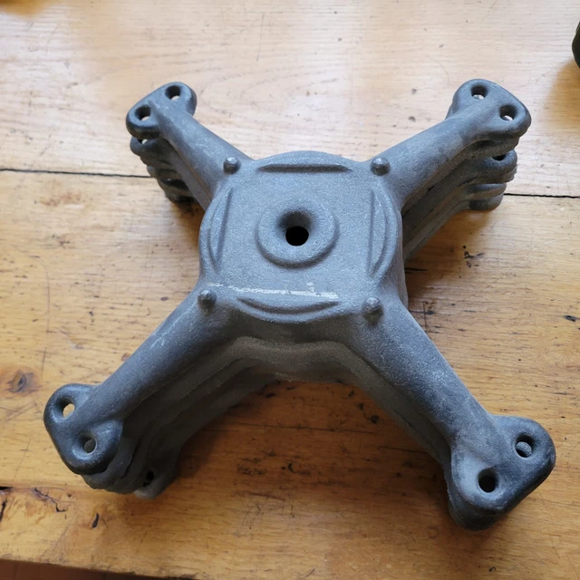 Six new, 12 X 12 Spider Cast Iron 4 Prong Table Top/Base/Legs. FREE SHIPPING!