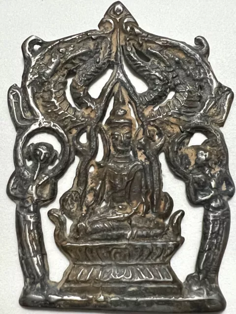 Phra Krunung Lp Rare Old Thai Buddha Amulet Pendant Magic Ancient Idol#2