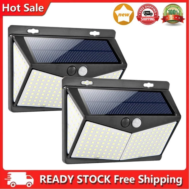 2 pz 208 LED sensore di movimento Solar Power PIR lampada da parete outdoor lampada da giardino