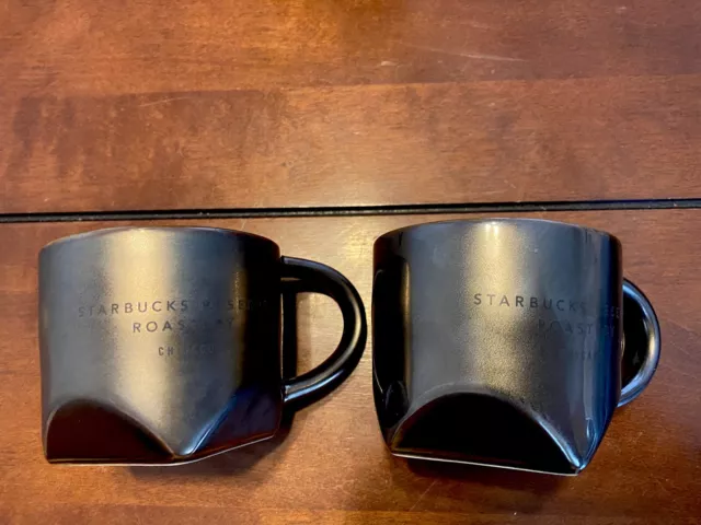Starbucks Reserve Roastery New York Dark Bronze Bevel Ceramic Mugs 12 Fl Oz Set