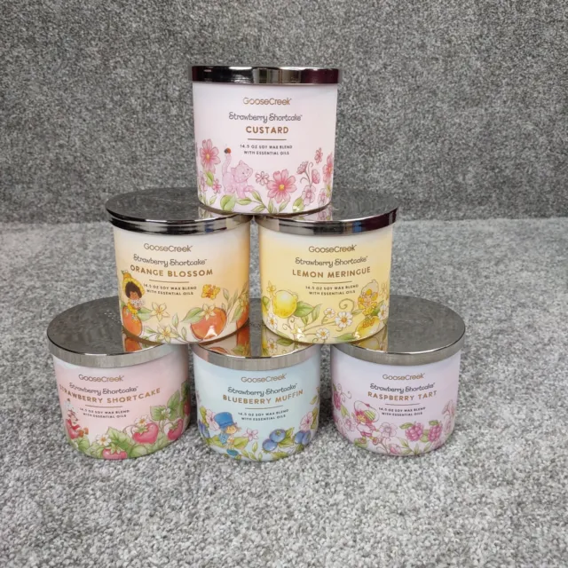 Goose Creek Candle Strawberry Shortcake Collection Lot of 6 Flavors NEW