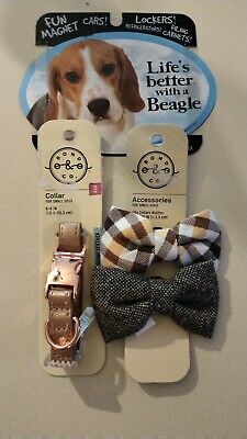Bond & Co. Dog lot Brown Genuine Leather Dog Collar, XX-Small - Bond & Co