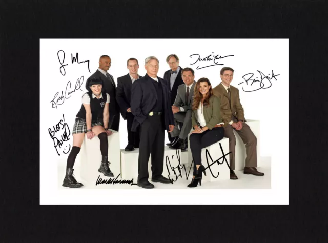 8X6 Mount NCIS Cast Multi Signed PHOTO Gift Print Ready to Frame